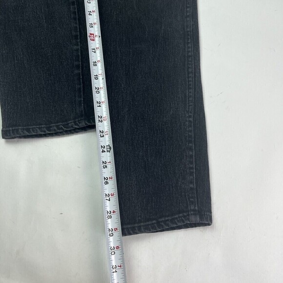 Vintage Jordache Y2K High Rise Jeans 8 waist 26 Black Tapered Mom Grunge - Picture 9 of 13